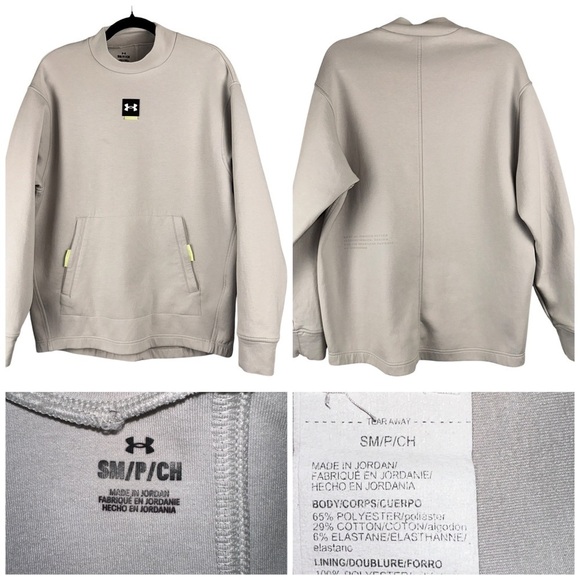 Under Armour Mens Summit Knit Mock Fleece Size Small Sweatshirt Moisture Wicking - Picture 1 of 12